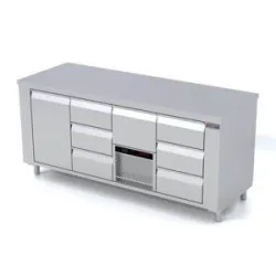 Refrigerated table with lifting mechanism Novameta FPR-E439-233/70/90