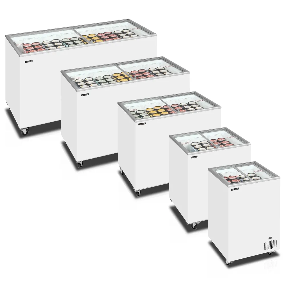 Chest freezer showcase TEFCOLD IC402SC