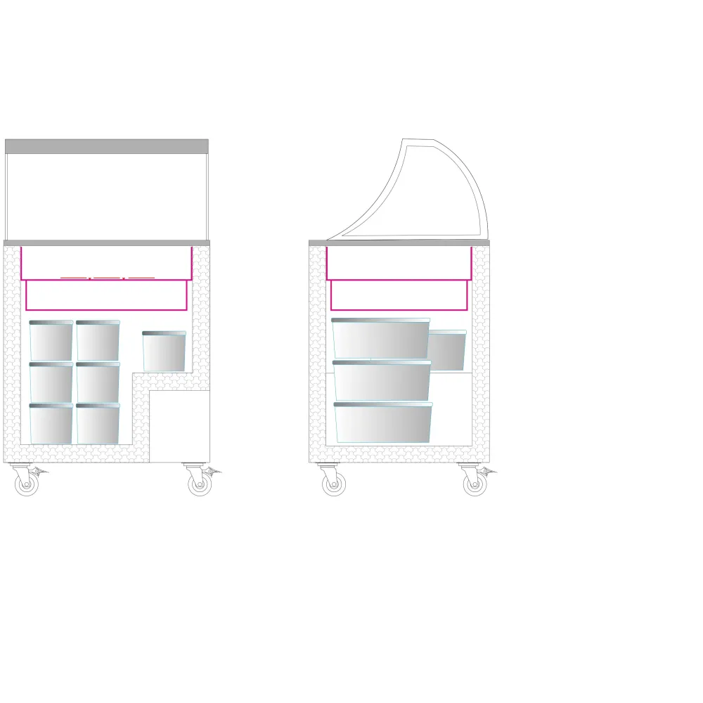 Ice Cream Display Cabinet TEFCOLD IC202SC-SO