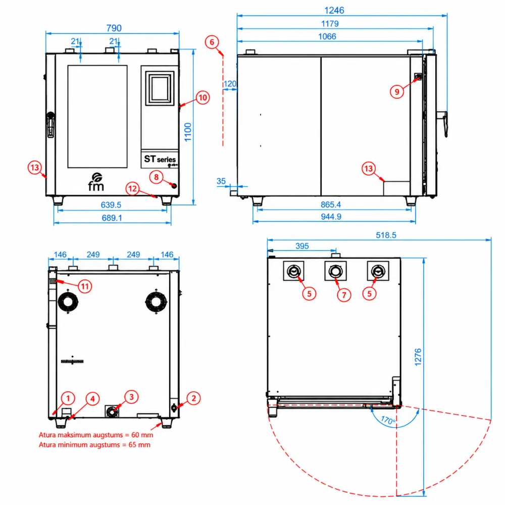 Gas convection oven FM industrial STG 112 V7 GAS