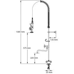 Kitchen pre-rinse faucet Stalgast 651522