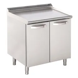 Stainless steel table with door BHS-G GN0130-080EV+S05