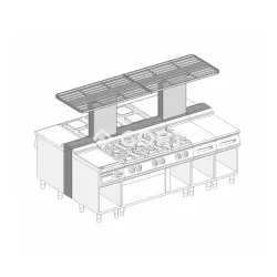 Hardware and accessory for heated counter BHS-G GZ0100-240EV
