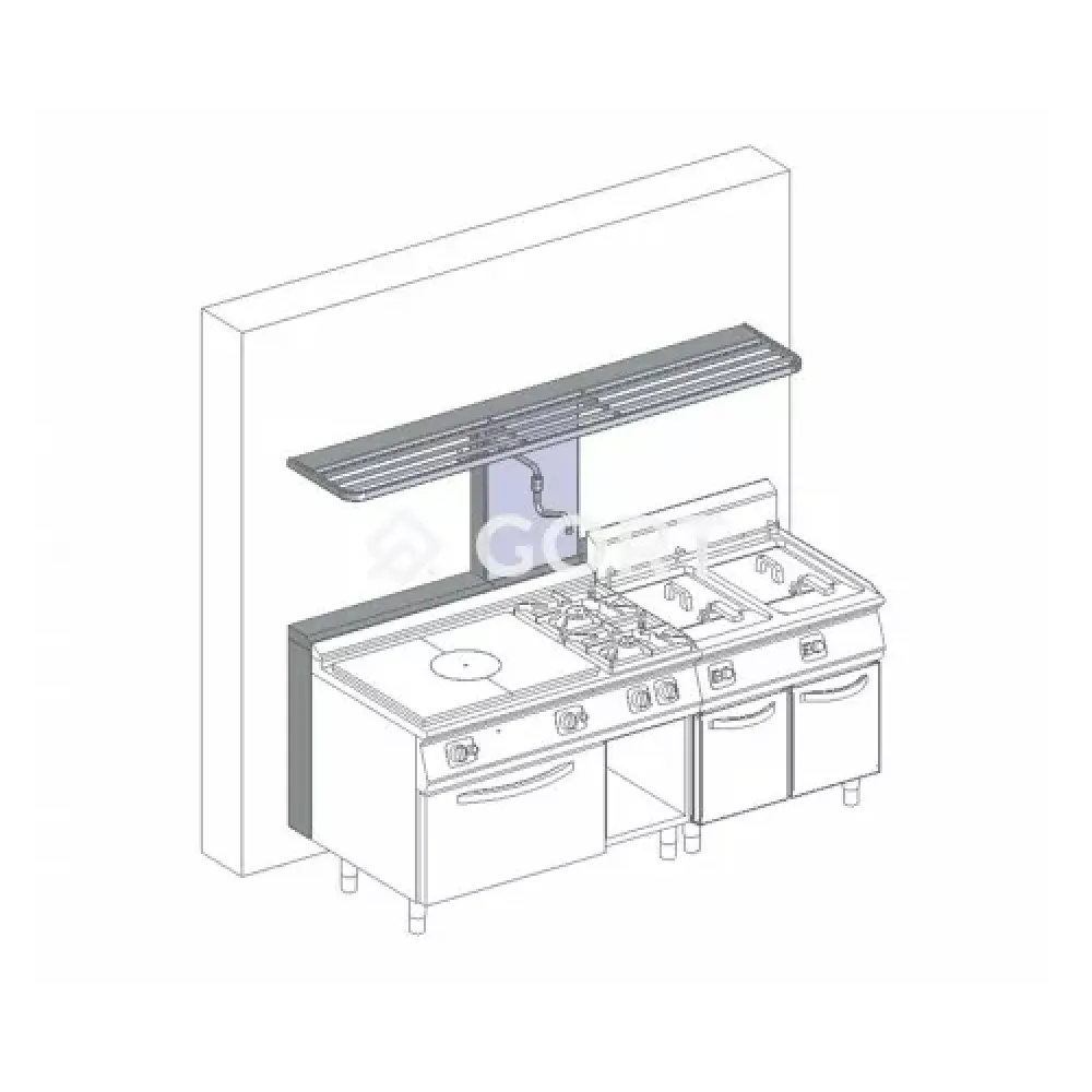 Hardware and accessory for heated counter BHS-G GZ0200-120BV