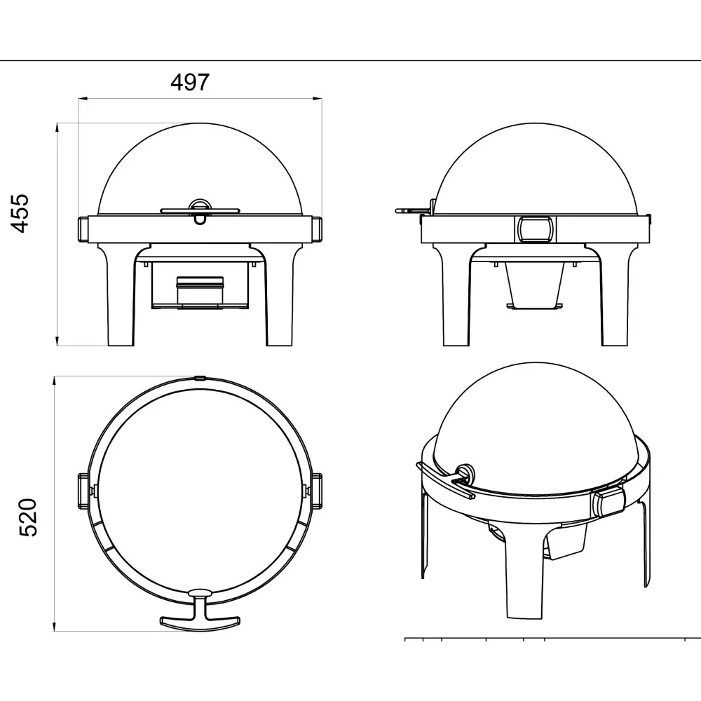Chafing dish FORCAR CD6504