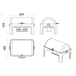 Chafing dish FORCAR CD6505