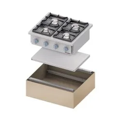 Gas hob with stand or neutral cabinet Stalgast 978613