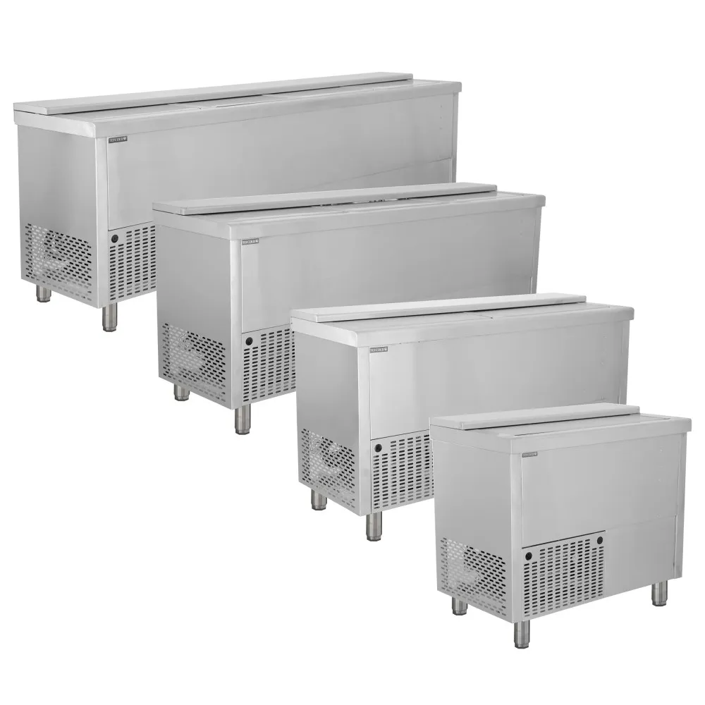Refrigerated counter for crates and bottles TEFCOLD BHC100X1