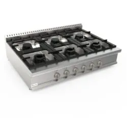 Tabletop gas hob CASTA LQ/CUG6BB.3P1M2G
