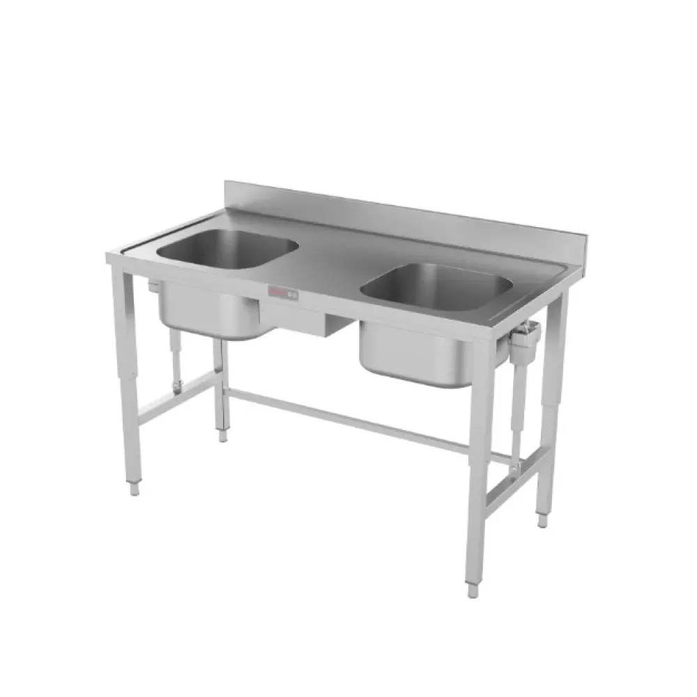 Metal table with adjustable top and sink Novameta BHS-IRRV-90/60/90