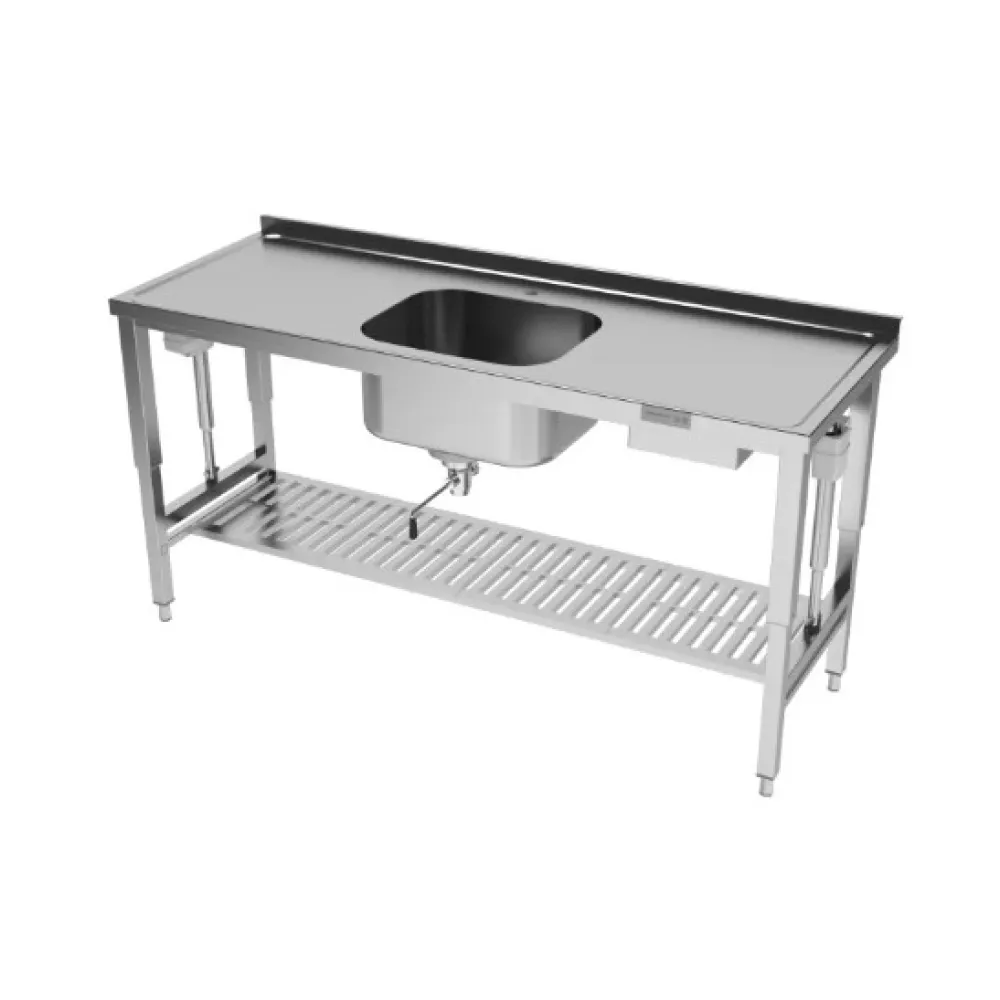 Metal table with adjustable top and sink Novameta BHS-IRRV-90/60/90