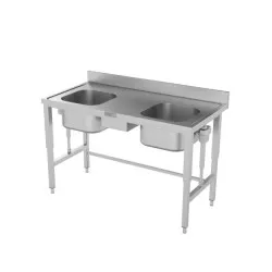 Metal table with adjustable top and sink Novameta BHS-IRRV-220/60/90