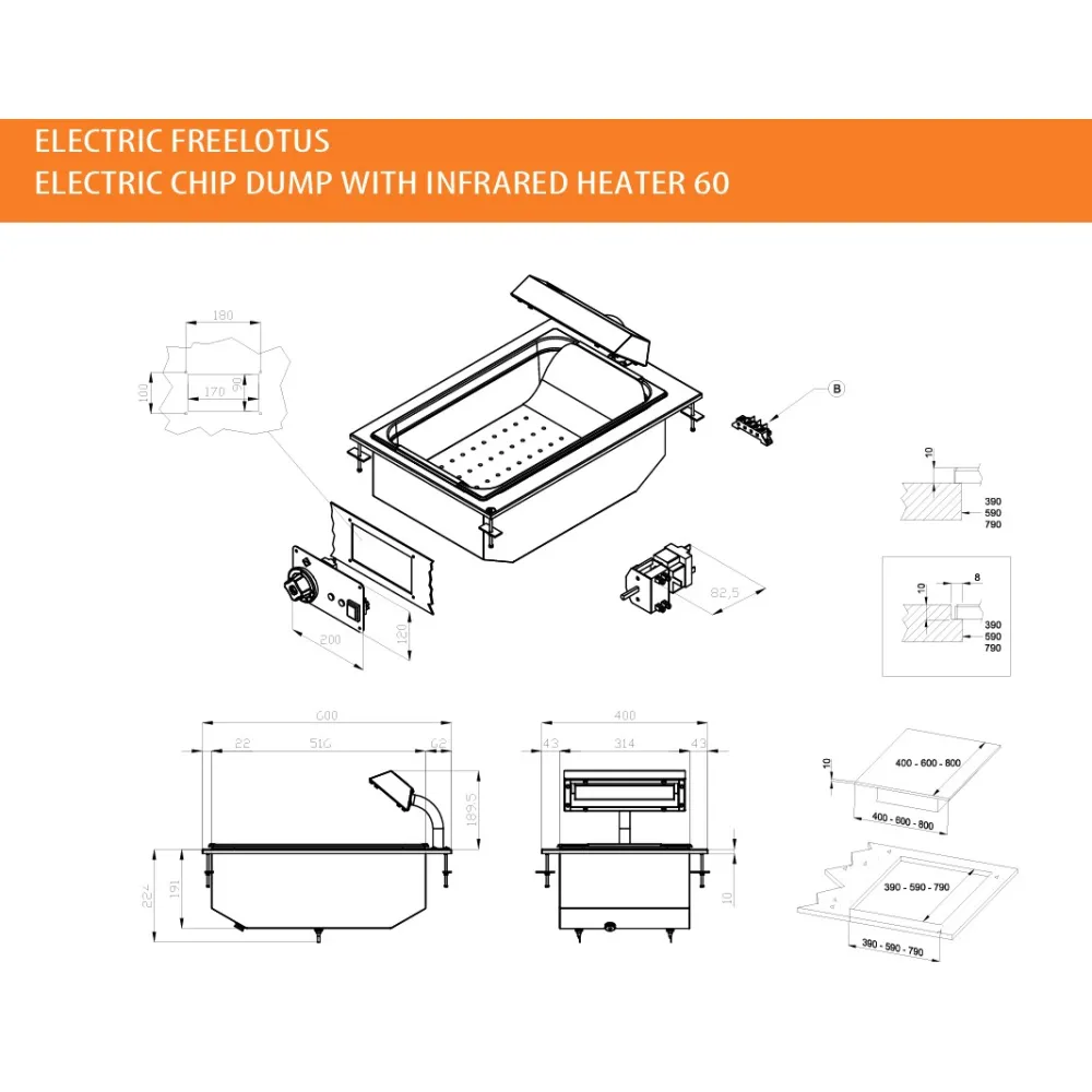 Built-in kitchen appliance Drop-in LOTUS 26040410