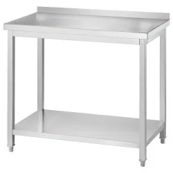 Stainless steel worktable with shelf GREDIL 671366