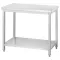 Central stainless steel table with shelf GREDIL 676267