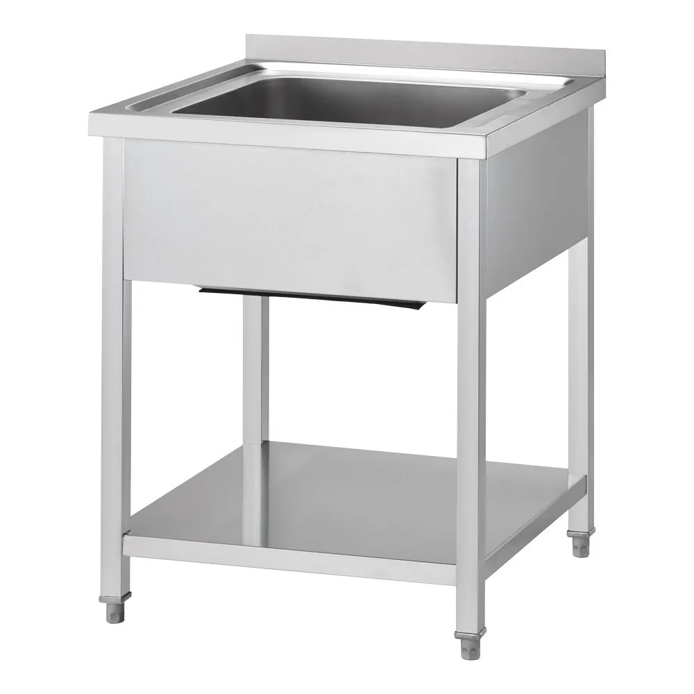 Stainless steel table with sink and shelf GREDIL 674066
