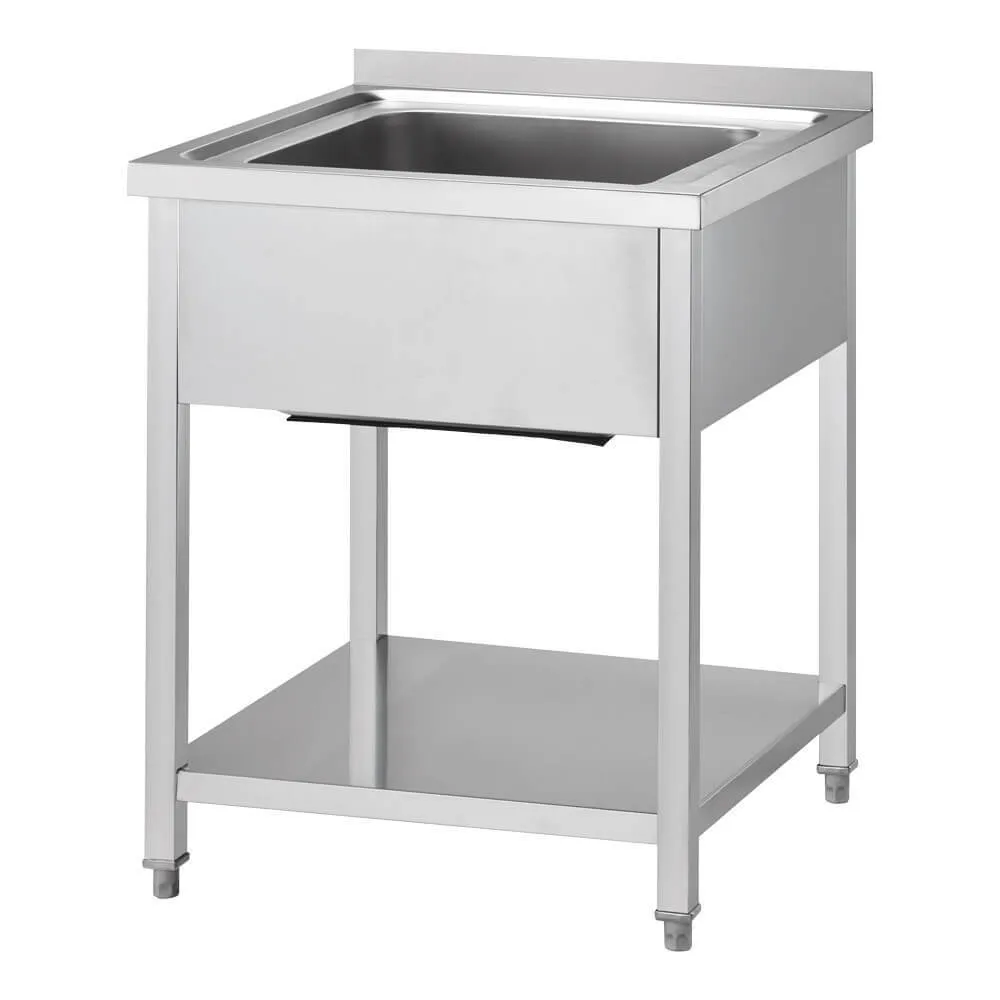 Stainless steel table with sink and shelf GREDIL 674067
