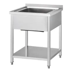 Stainless steel table with sink and shelf GREDIL 674067