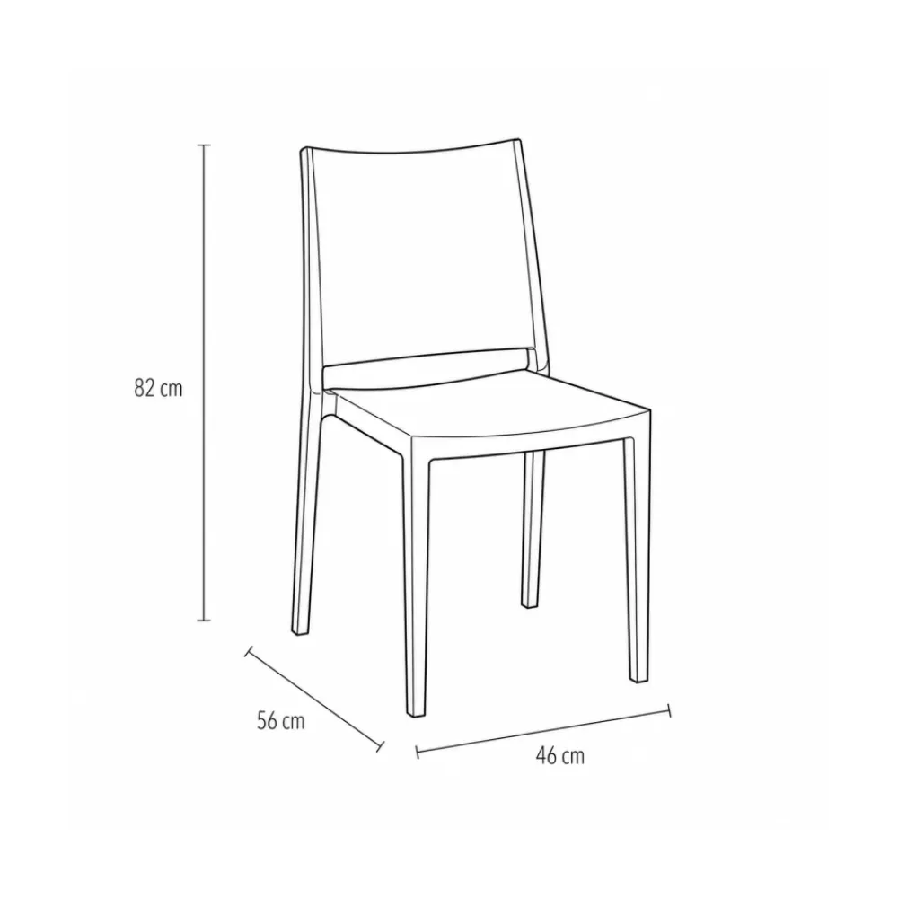 Terrace chair BHS-HoReCa KKA/GOMERA.FULL.121/TI/STM