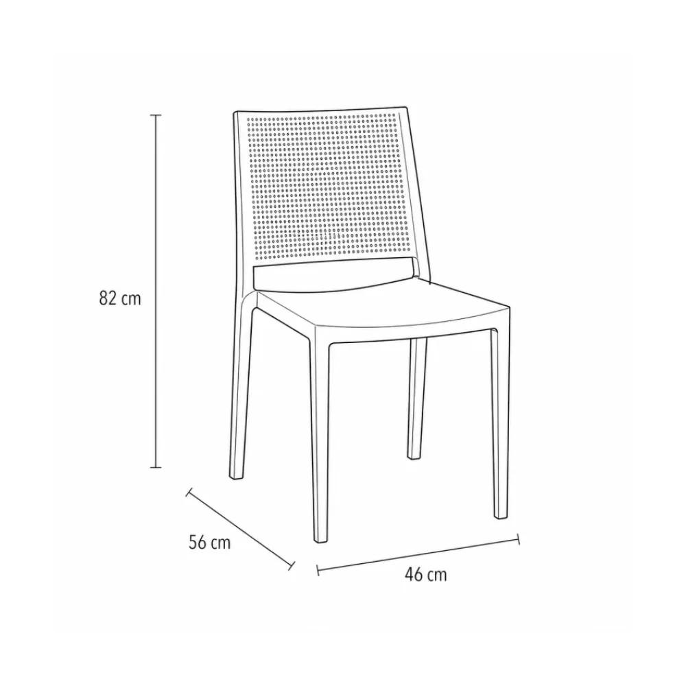 Terrace chair BHS-HoReCa KKA/GOMERA.NET.521/TI/STM