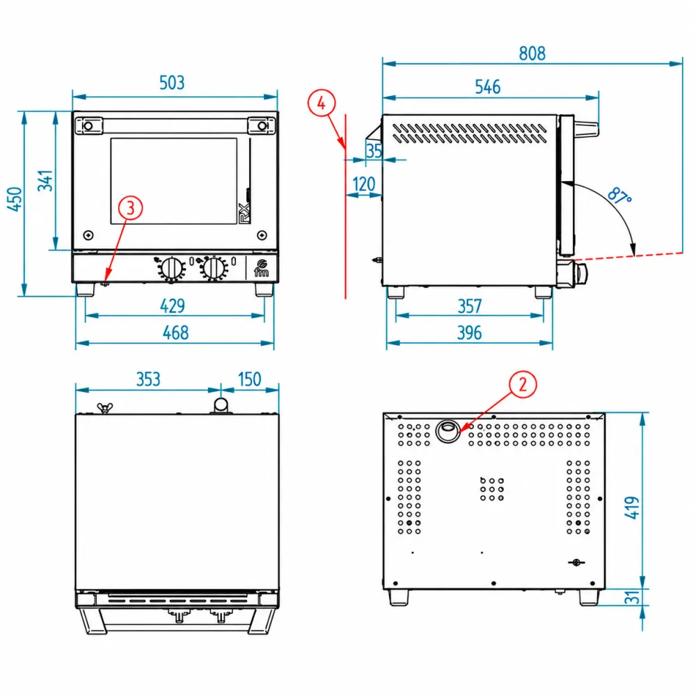 Convection oven FM industrial RX 203