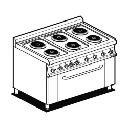 Electric cooker with oven LOTUS 06661033