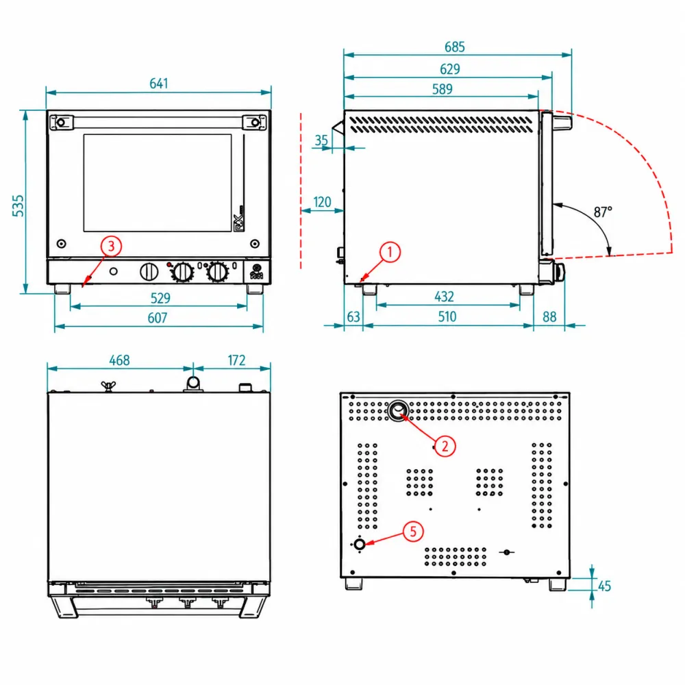 Convection oven FM industrial RX 424 HG