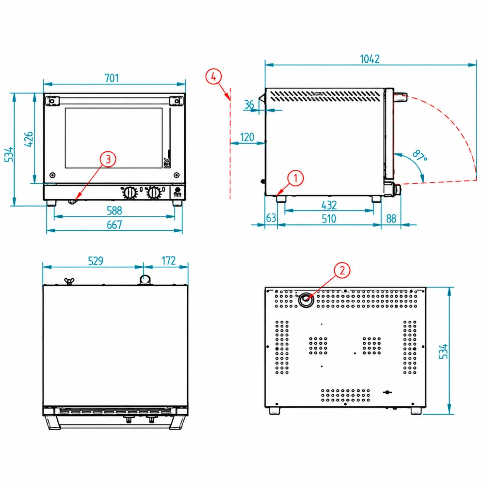 Convection oven FM industrial RX 424 PLUS