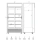 Refrigerated display cabinet SCANDOMESTIC 263111DCC802BWSLD