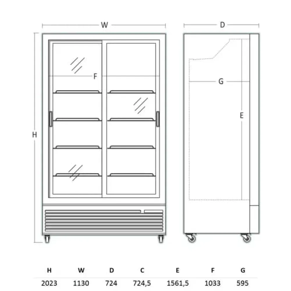Refrigerated display cabinet SCANDOMESTIC 263111DC1000BSLD