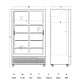 Refrigerated display cabinet SCANDOMESTIC 263111DC1000BSLD