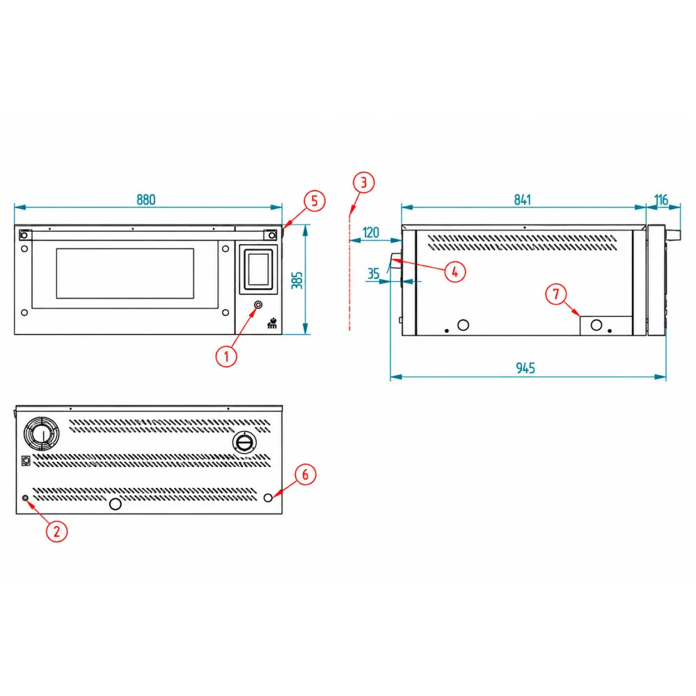 Electric convection oven FM industrial STB MODULO