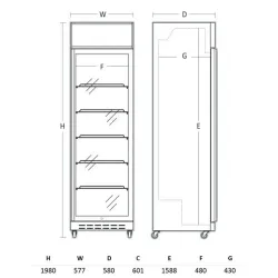 Refrigerated display cabinet SCANDOMESTIC 263111DCC420BD