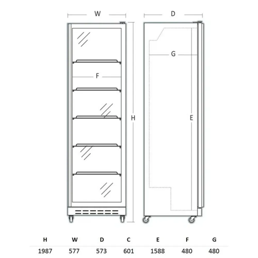 Refrigerated display cabinet SCANDOMESTIC 263111DC430BD