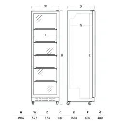Refrigerated display cabinet SCANDOMESTIC 263111DC430BD