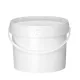 Polypropylene bucket with lid, 11.3 L, white