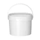 Polypropylene bucket with lid, 11.3 L, white