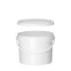 Polypropylene bucket with lid, 11.3 L, white