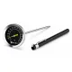 Analogue thermometer with probe, black