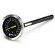 Analogue thermometer with probe, black