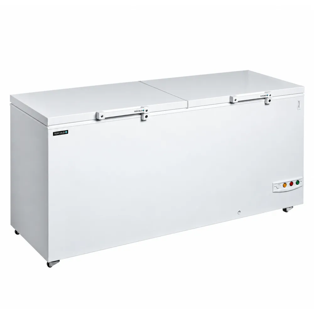 Chest freezer with two-piece lid, 565 L