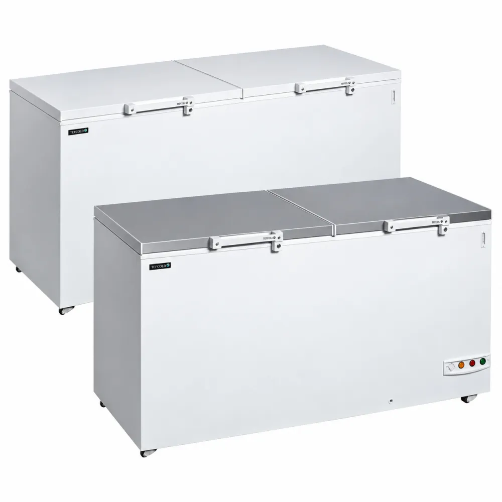 Chest freezer with two-piece lid, 565 L