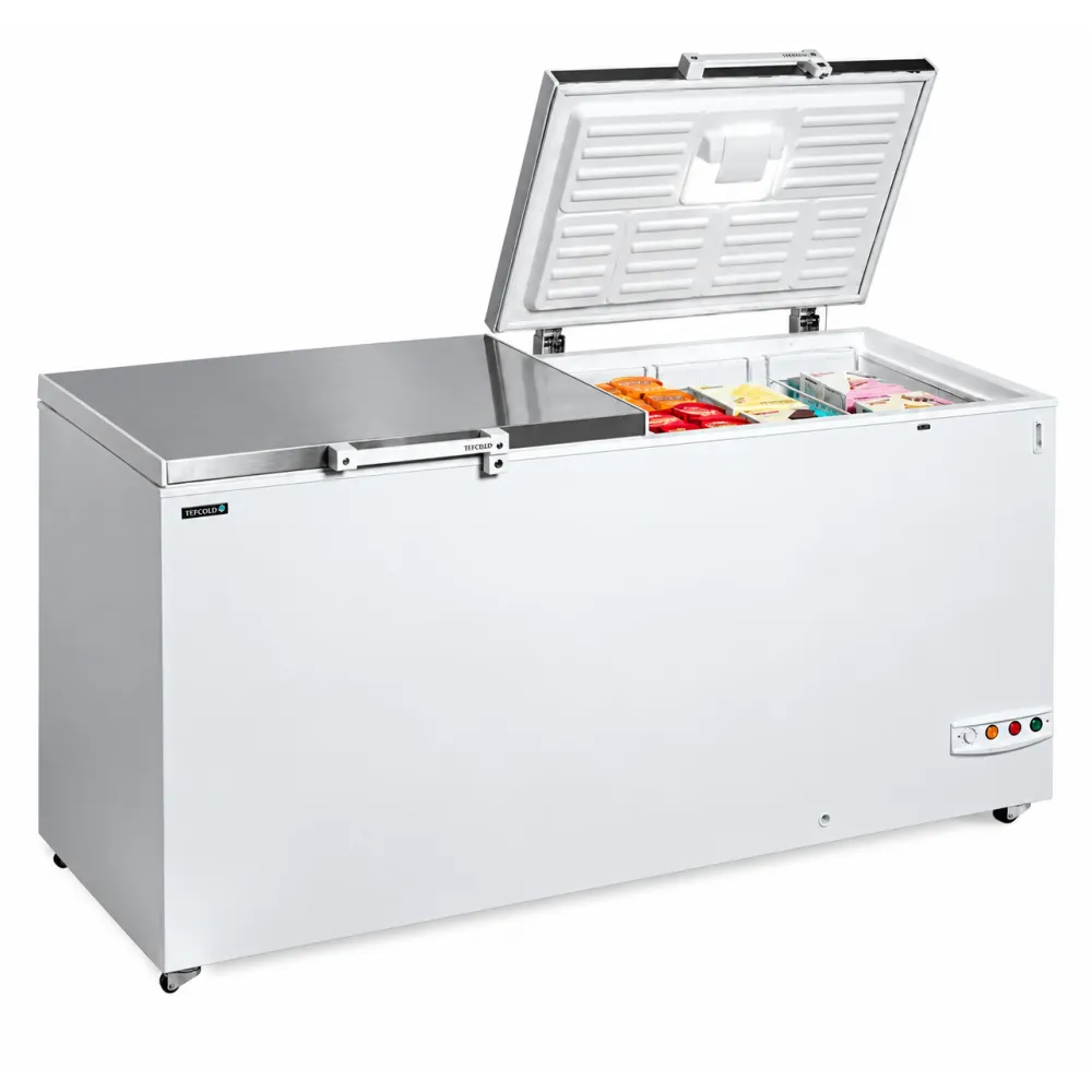 Chest freezer with stainless steel lid, 565 L
