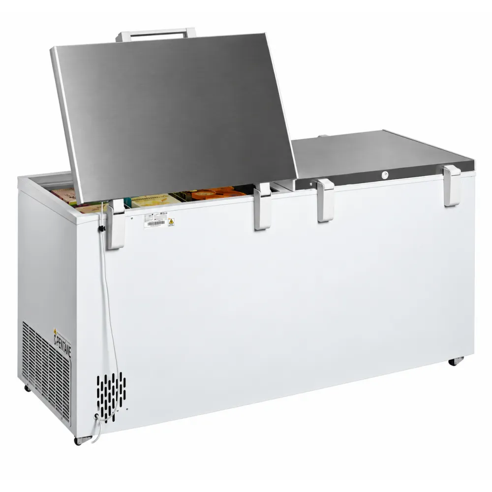 Chest freezer with stainless steel lid, 565 L