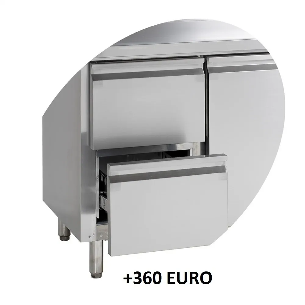 Counter refrigerator table without drawers TEFCOLD GC72