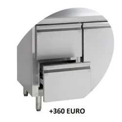 Counter refrigerator table without drawers TEFCOLD BK210