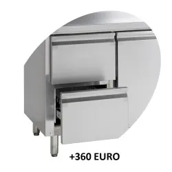 Counter refrigerator table without drawers TEFCOLD GS91