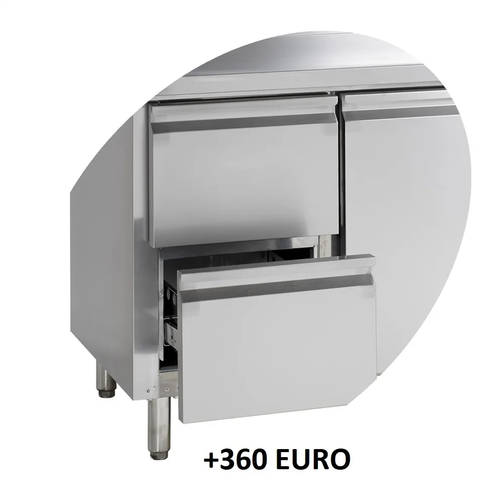 Counter refrigerator table without drawers TEFCOLD SS1435