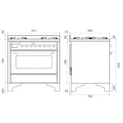 Cooking stove ILVE M096DNE3