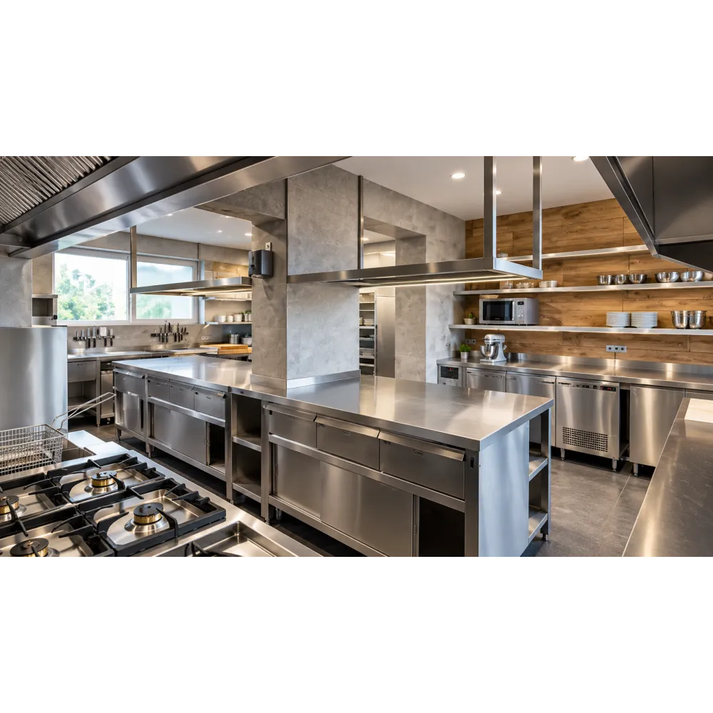 3D design drawing of a café kitchen BHS-HoReCa RAS2080